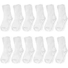 Falari 12-Pack Girl Toddler Kids Cotton Crew Socks