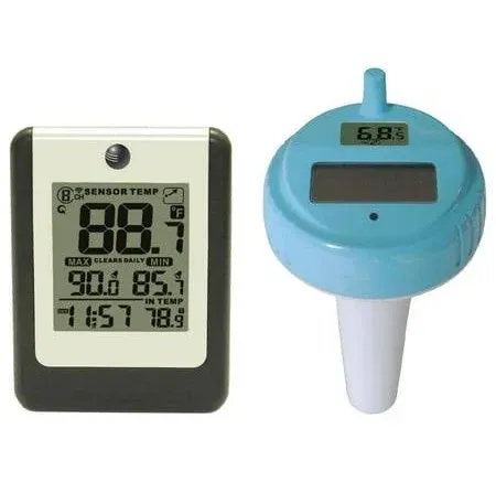 Ambient Weather WS-14 Wireless 8-Channel Floating Pool and Spa Thermometer