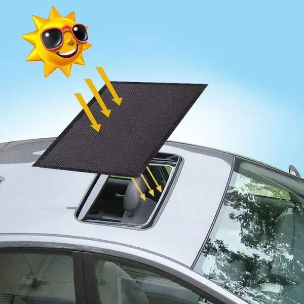 Magnetic Car Sunroof Sun Shade Breathable Mesh, roof Cover for black 