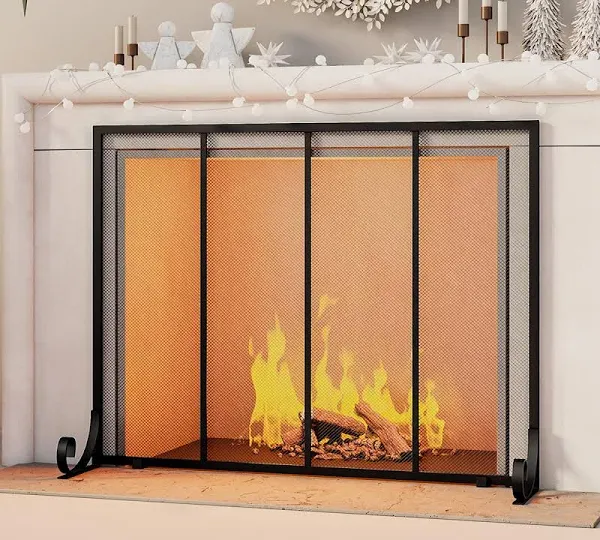 Fire Beauty Flat Panel Fireplace Screen Spark Guard