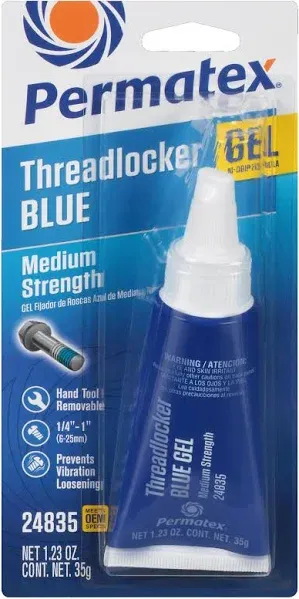 Medium-Strength Blue Gel Threadlocker, 5-Grams