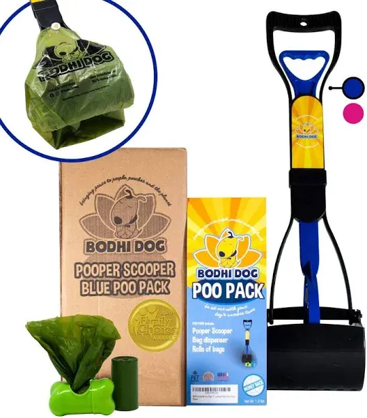 Bodhi Dog Complete Poo Pack | 24&#034; Pooper Scooper Poop Bags and Pet Dog Waste ...