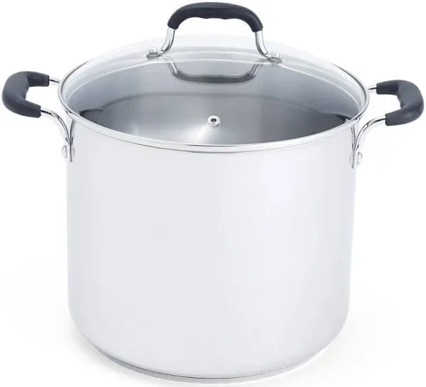 T-Fal Stainless Steel 12 Quart Stock Pot, Sliver