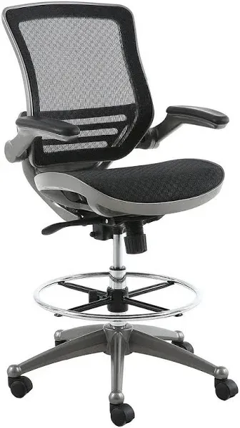 Harwick Evolve All Mesh Heavy Duty Drafting Chair - Gunmetal Finish