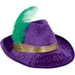 Amscan Fedora Hat Mardi Gras Pimp