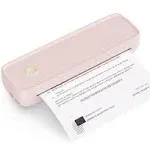 MUNBYN Portable Printer Wireless for Travel ITP04 Thermal Bluetooth Printer Pink