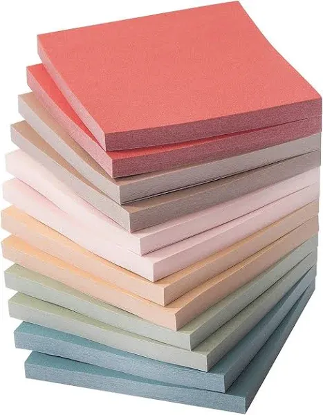 Mr. Pen Sticky Notes 3x3 12 Pads Vintage Colors