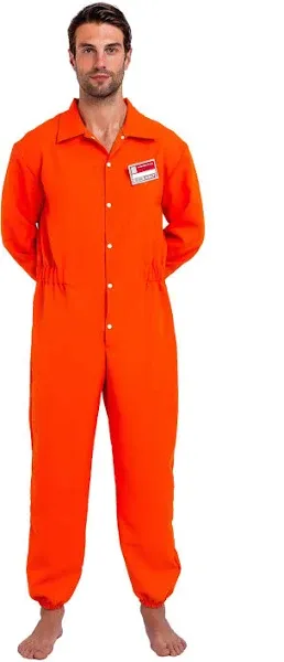 Spooktacular Creations Prisoner Escaped Inmate Coverall Costume with Name Tag