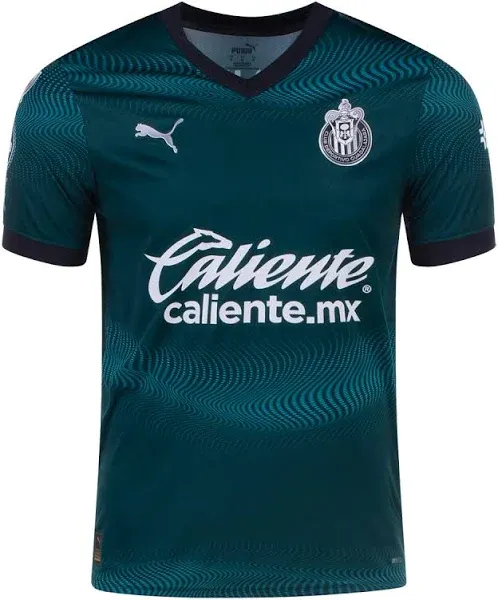 PUMA Chivas Men's Alternative Soccer Jersey (US, Alpha, Large, Regular, Regular, Polyester) Emerald Green