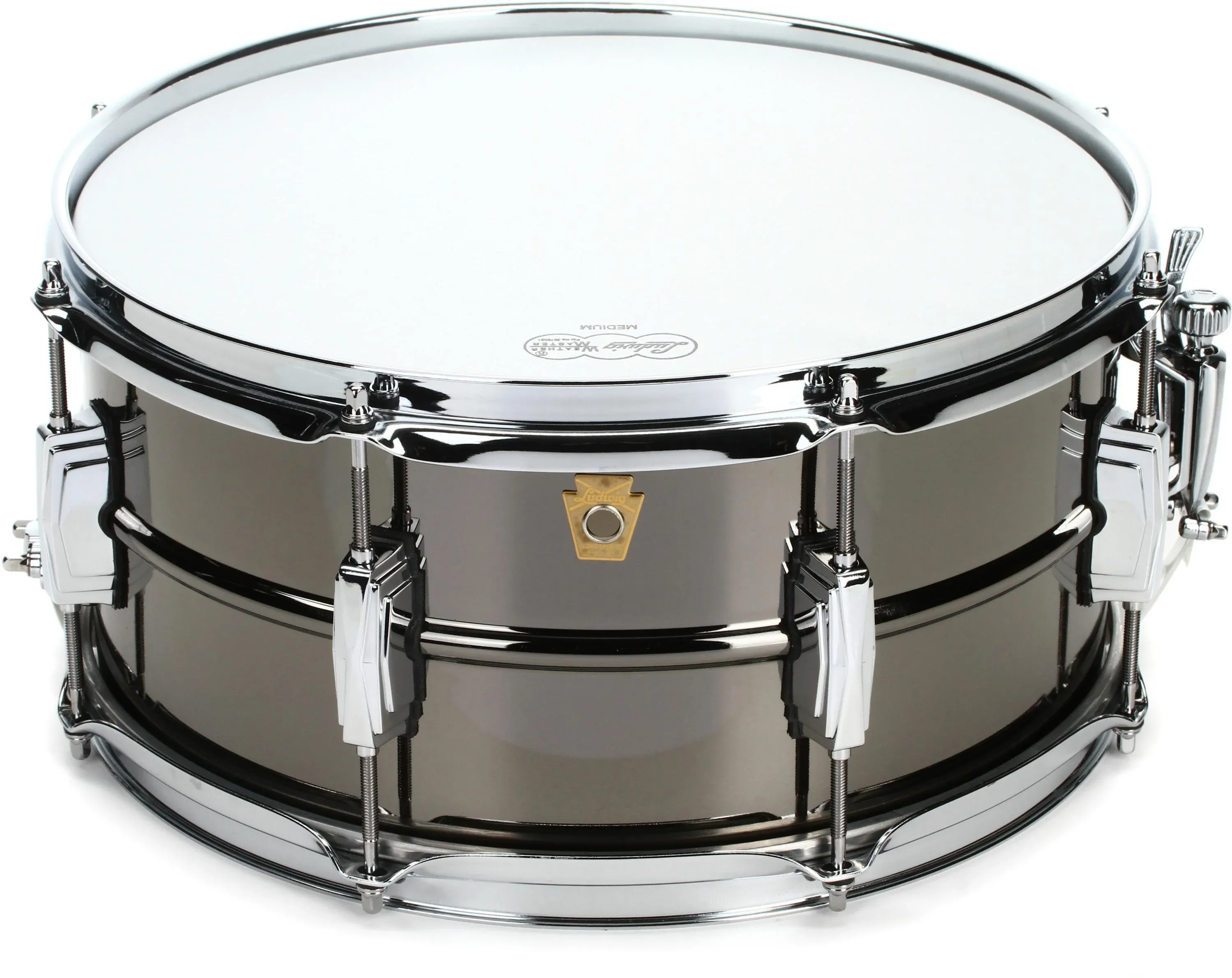 Ludwig LB415 Black Beauty 6.5x14" 8-Lug Brass Snare Drum | Reverb