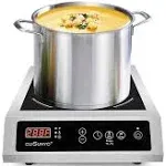 CUISUNYO 3500W 240V Portable Commercial Induction Cooktop 10 Power Levels 500-3500W Countertop Burner with 12 Timer Settings 140-465°F and LCD Screen