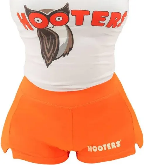 Ripple Junction Hooters Girl Iconic Waitress Outfit Includes Tank Top and Shorts Set Officially Licensed