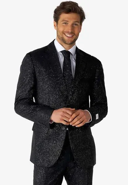 OppoSuits Men's Glitzy Glitter Modern-Fit Suit