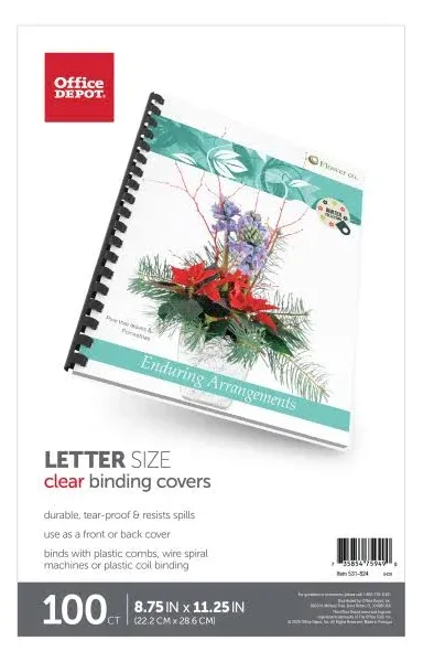 Office Depot Clear Binding Covers