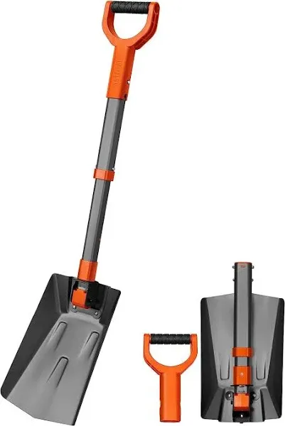 Snow Shovel Brush, Snow Scraper 39" Folding Ice Scraper Removal Tool for Ca Windshield, Outdoor, Grey