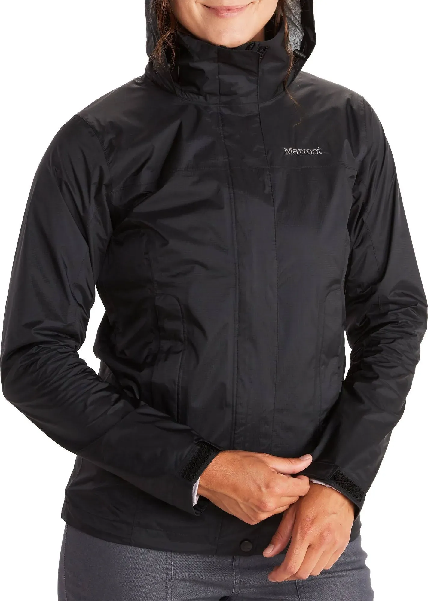 Marmot Womens PreCip Eco Rain Jacket XS Black Waterproof Ultralight Outdoor NWT