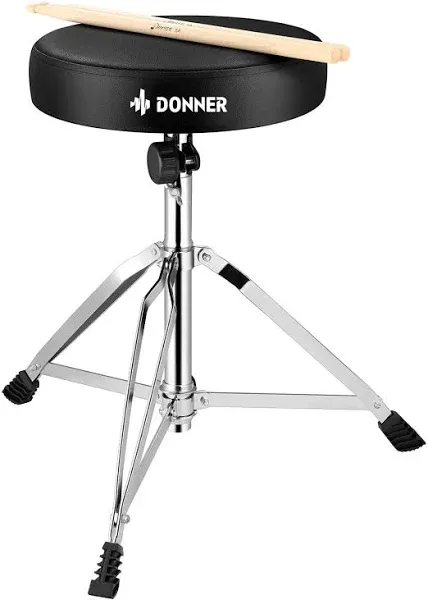 Donner Drum Throne Padded Seat Height Adjustable Drum Stools