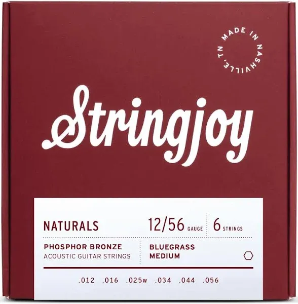 Stringjoy Naturals Bluegrass Acoustic Guitar Strings