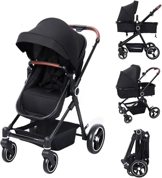 2 in 1 Baby Stroller with Bassinet for Newborn