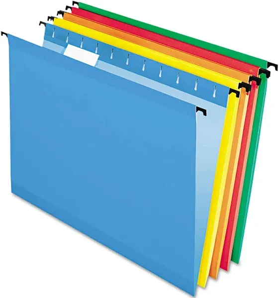 Pendaflex SureHook Hanging Folders Letter Size 1/5-Cut Tab Assorted 20/Box