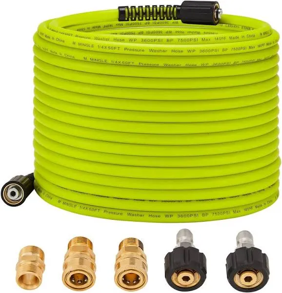 Pressure Washer Hose 50 FT x 1/4&#034; - Replacement Power Wash Hose 