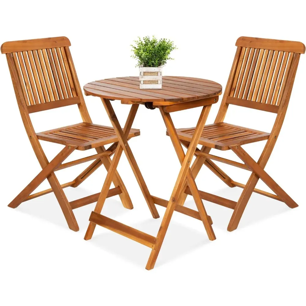 Best Choice Products 3-Piece Acacia Wood Bistro Set