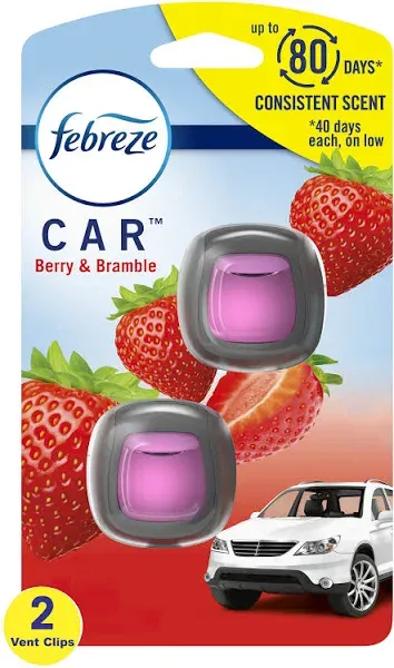 Febreze Car Air Freshener Vent Clip Berry & Bramble Scent