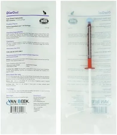 Diagel Diarrhea Control Gel 1ML Syringe for Cats over 6 lbs