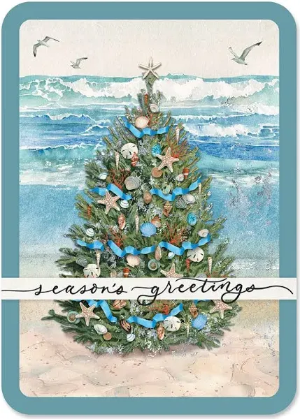 Beach Tree Christmas Cards - Nonpersonalized | Current Catalog