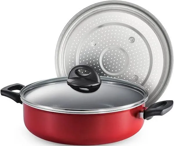  4 Qt Covered Nonstick Pan with Steamer, 80149/134DS 