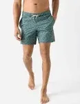 Fair Harbor Men's Bayberry Swim Trunks, Medium, Tangerine Summer Tiles