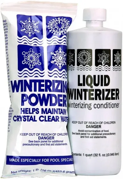 Rx Clear Non-Chlorine Winter Closing Kit, Winterizing Powder and Liquid