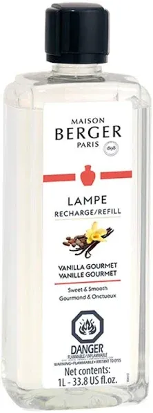 Vanilla Gourmet - Lampe Berger Fragrance Refill for Home Fragrance Oil Diffuser - 33.8 Fluid Ounces - 1 Liter