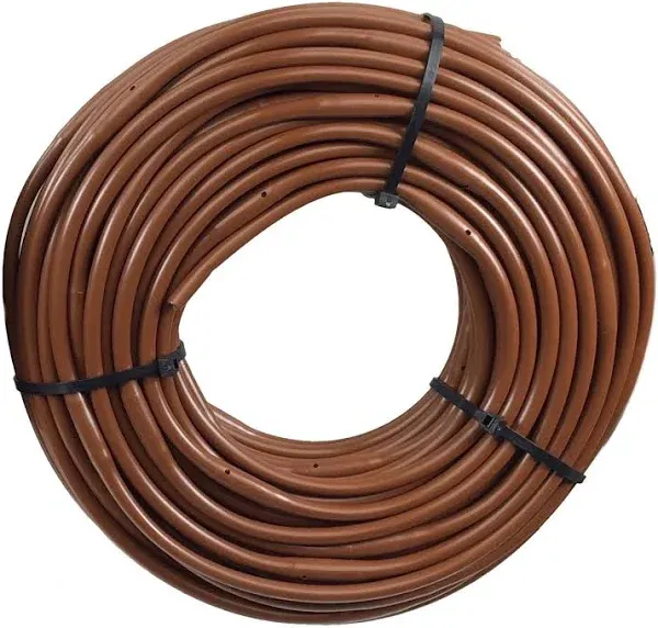 1/4" Poly Dripline 12" Spacing 0.5 GPH 100' Brown Drip Tubing