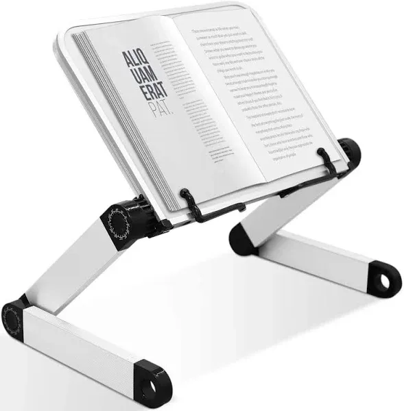 Book Stand Multifunctiona<wbr/>l Adjustable Laptop Stand Book Holder Tray with Clips E