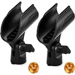 2 Pcs Universal Microphone Clip, Adjustable Mic Clip Holder for Mic 2_Pack