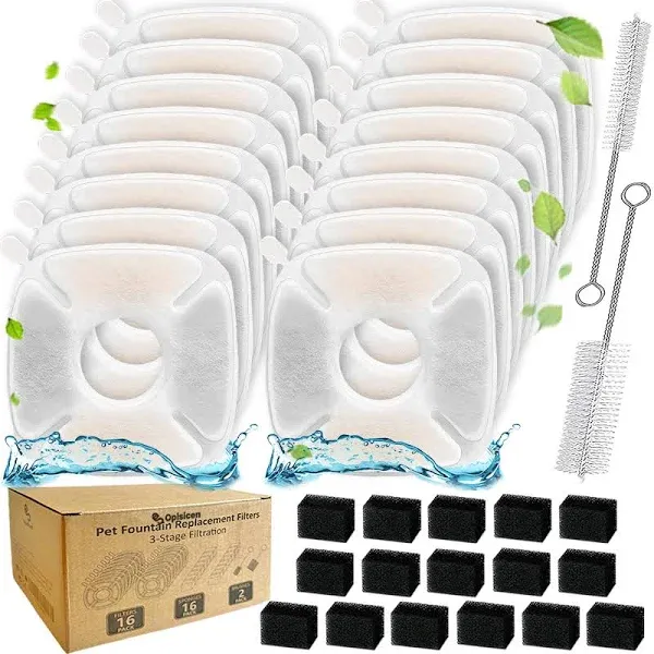 34 Pcs Cat Fountain Filters Replacement Compatible with VEKEN® 95oz/2.8L Cat... 