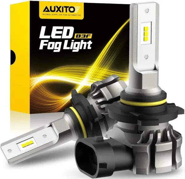 AUXITO 9140 9145 Fog Light H10 LED White Driving Bulb Extremely Bright Y