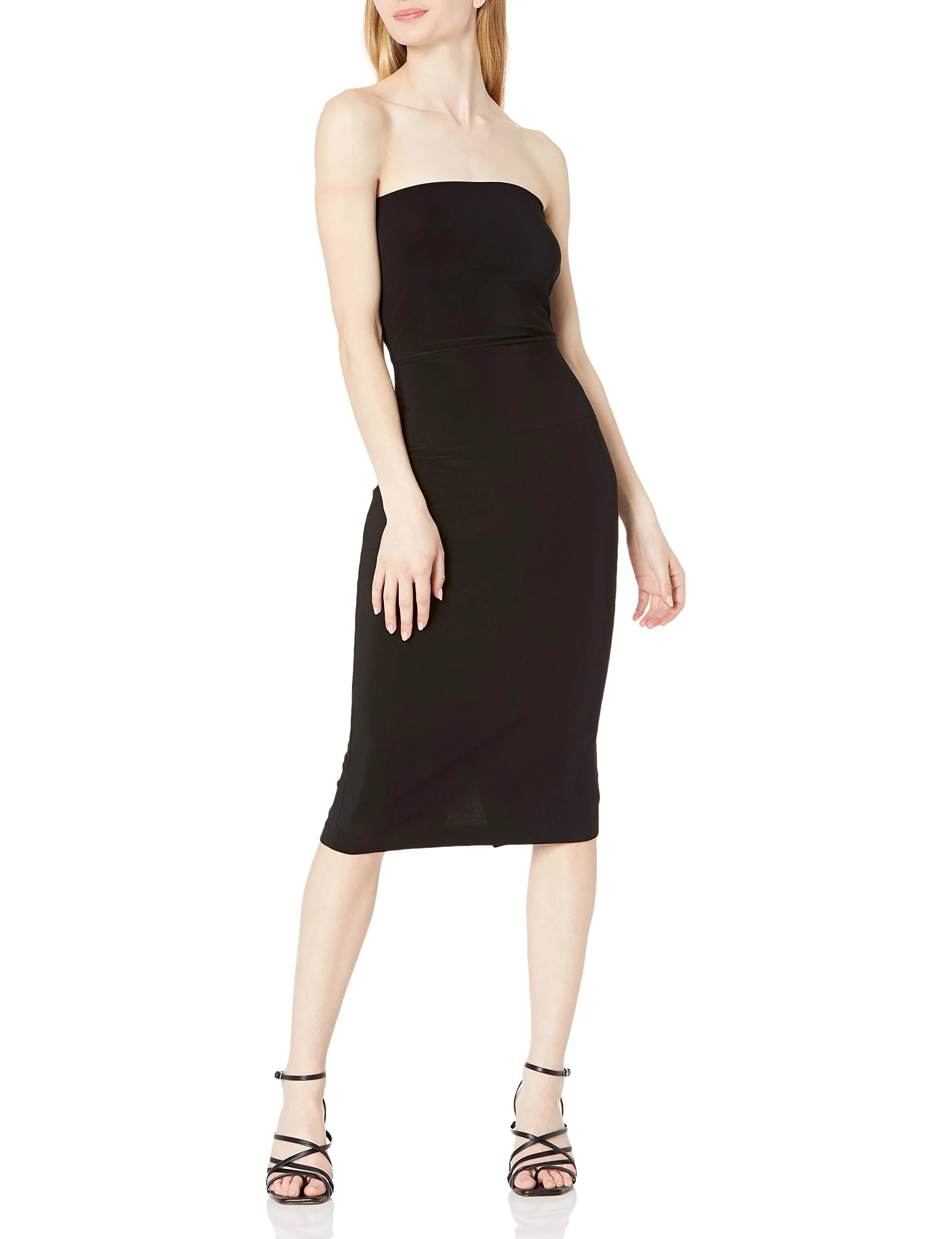 Norma Kamali Strapless Knee-Length Fitted Dress