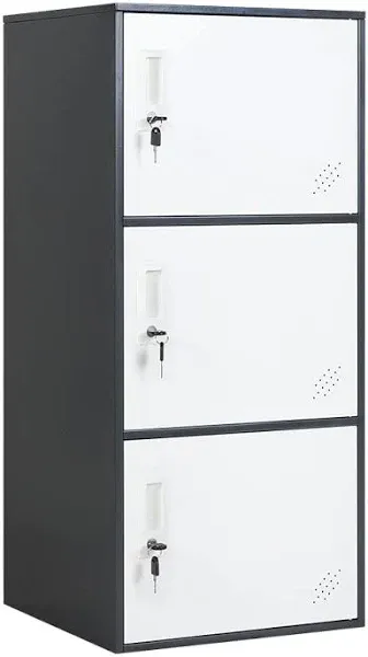 WISUNO 3 Door Vertical Stackable Storage Cabinet