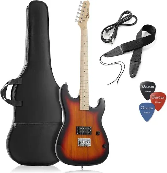 39&#034; Full Size Electric Guitar - Right Handed Beginner Kit - Sunburst