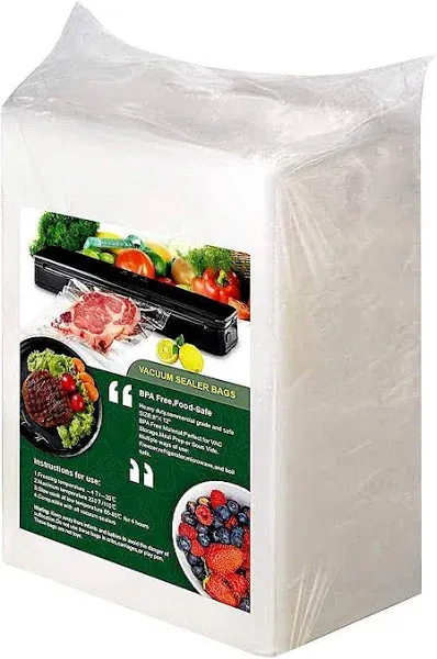 200 Vacuum Sealer Storage Bags, 8 X 12 Inch Thick BPA Free Quart Compatible with