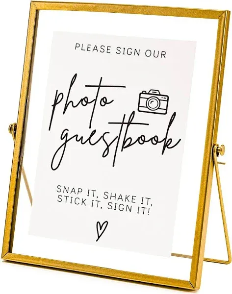 Please Sign Our Guest Book Sign For Wedding Photo Guest Book Sign Gold Floati...