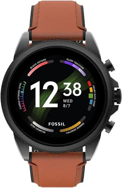 Fossil Gen 6 Wellness Edition 44mm Touchscreen Smart Watch with Alexa Built-In, Fitness Tracker, Activity Tracker, Sleep Tracker, GPS, Speaker, Music Control, Smartphone Notifications