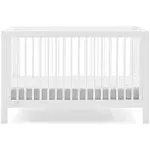 White 6-in-1 Convertible Crib, Greenguard Gold Certified for Safe Sleep