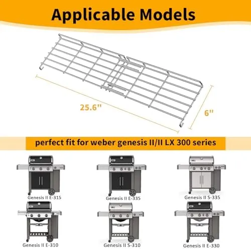 66044 Grill Warming Rack for Weber Genesis II 300 Series Gas Grills