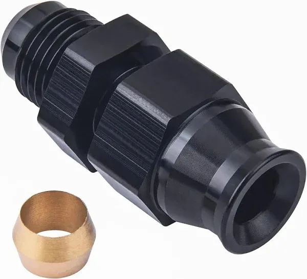 EVIL ENERGY 6AN Female Flare to 3/8&#034; Compression Hardline Fitting Aluminum Black