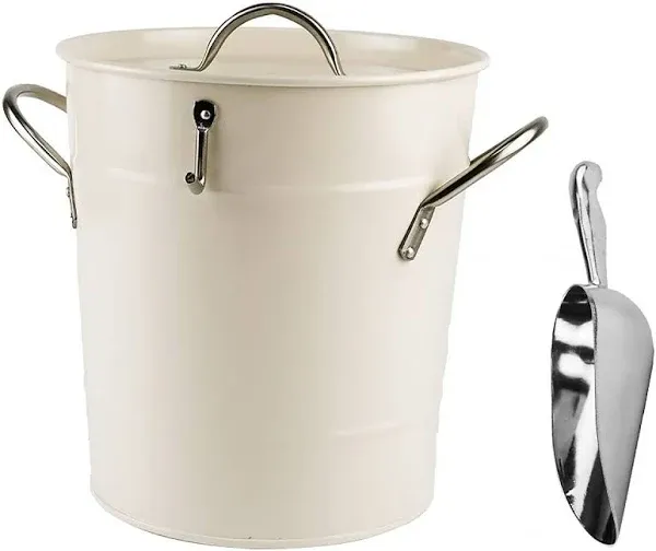 HFWYJF 4.2 Quart/4 Liter Double Wall Ice Bucket,Ice Bucket for Cocktail Bar,Ice Buckets for Parties,Insulated Ice Buckets with Lid and Scoop,Party Beverage Tub for Home Kitchen Outdoor