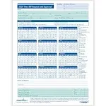 ComplyRight 2025 Time Off Request and Approval Calendar, Pack of 50 (A0037)