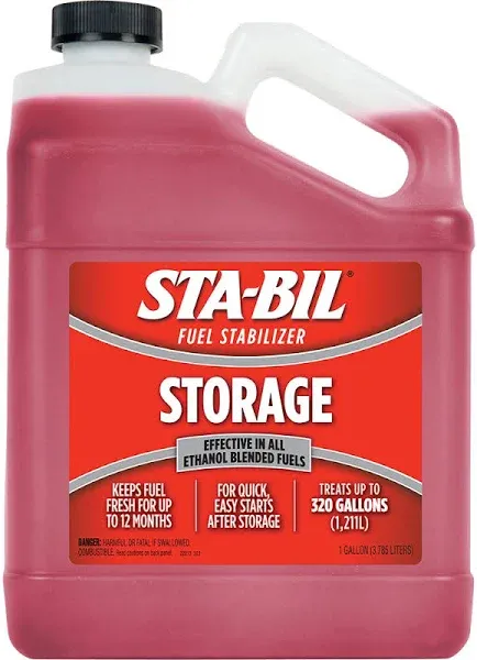 STA-BIL Fuel Stabilizer Treatment 1 or 4 Gallons 22213 Gasoline Powered Vehicle